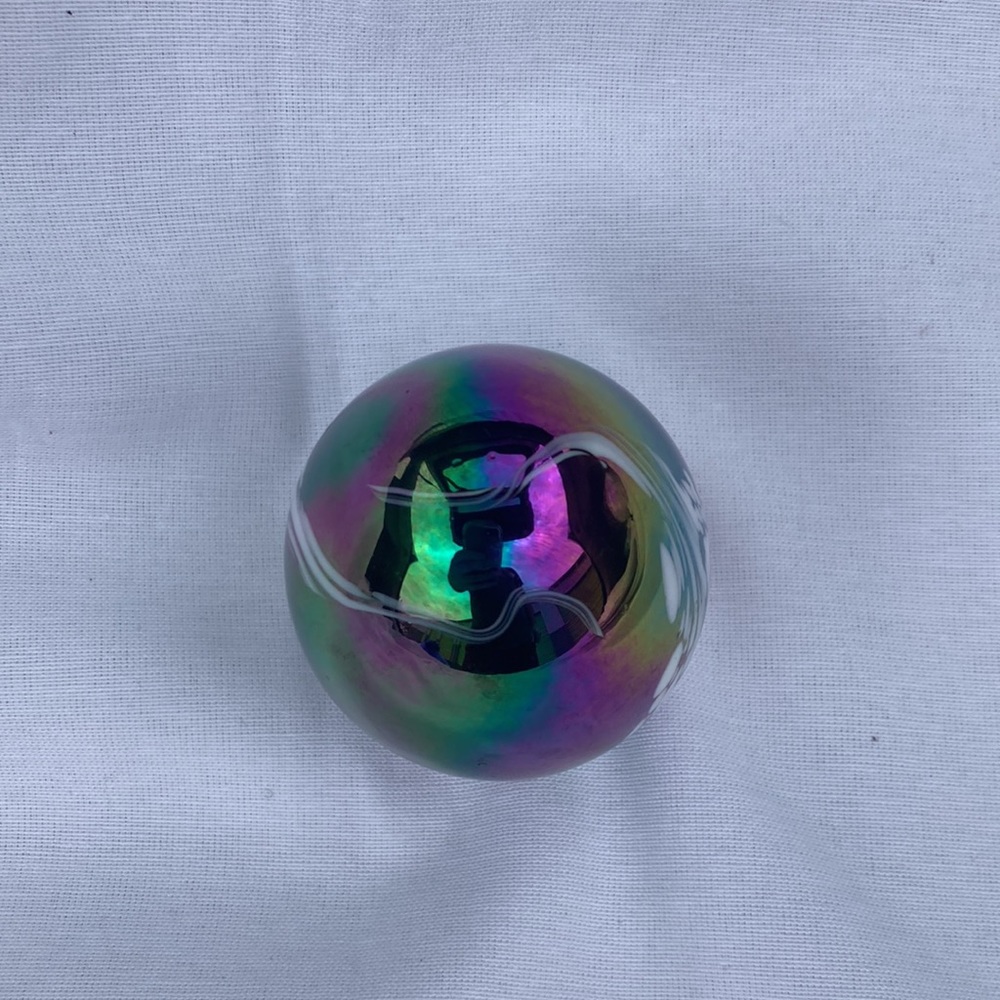 Iridescent Glass Egg 3 inches - Picture 5 of 5